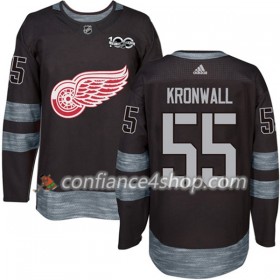 Adidas Maillot de Hockey Detroit Red Wings Niklas Kronwall 55 1917-2017 100th Anniversary Noir Authentic - Homme